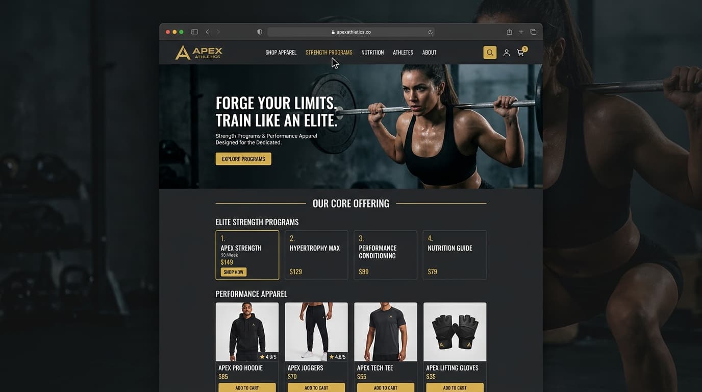 Josh Bridges Training project screenshot