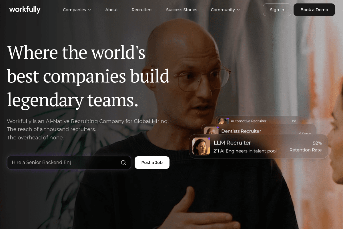 Workfully homepage screenshot