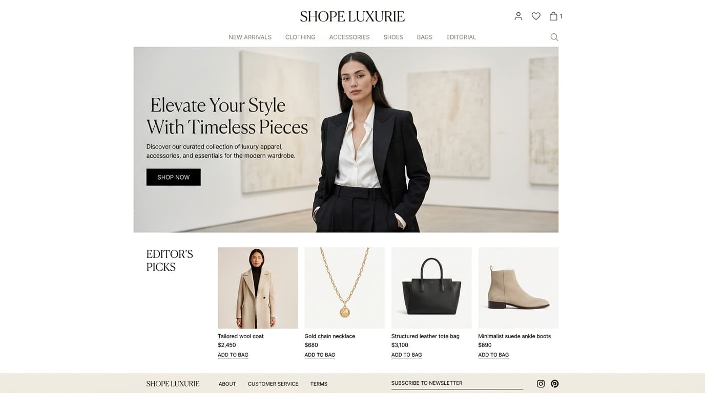 Shop Eluxurie screenshot